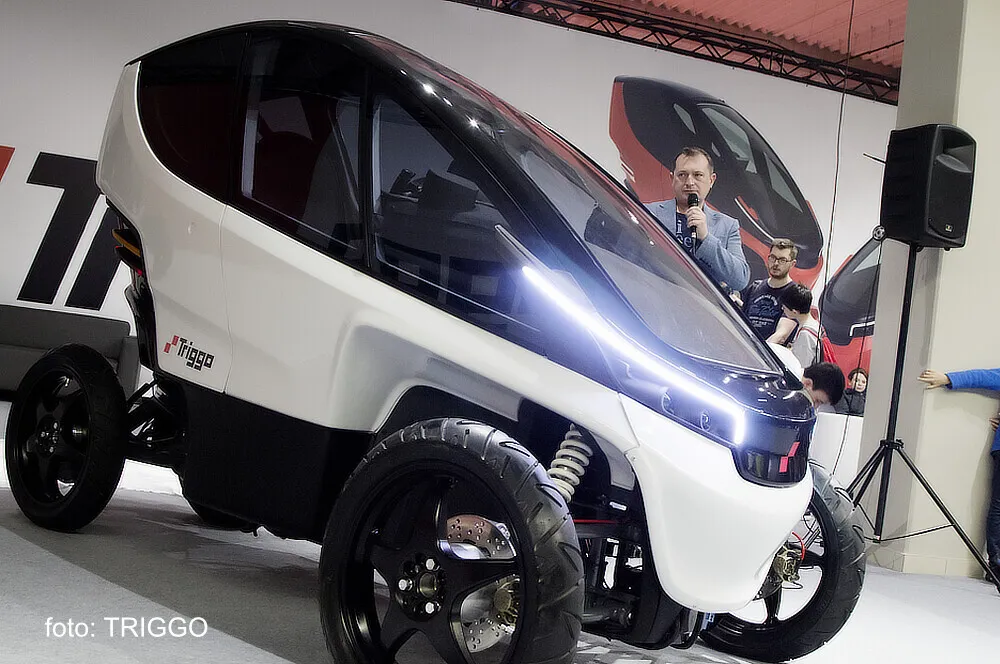 Prototyp pojazdu Triggo drukowany w 3D